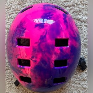 Girls adjustment Pink and Purple Tie-Dye Helmet